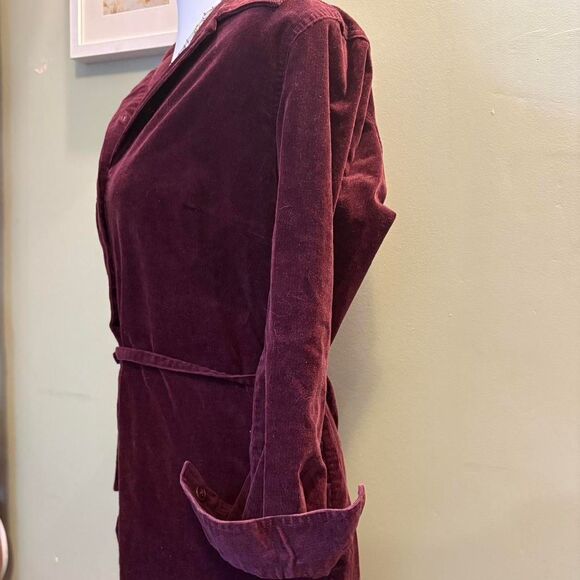 VTG L. L. BEAN Corduroy Dress Wine Red Sophisticated Cosmopolitan Elegant 6P - Picture 4 of 8